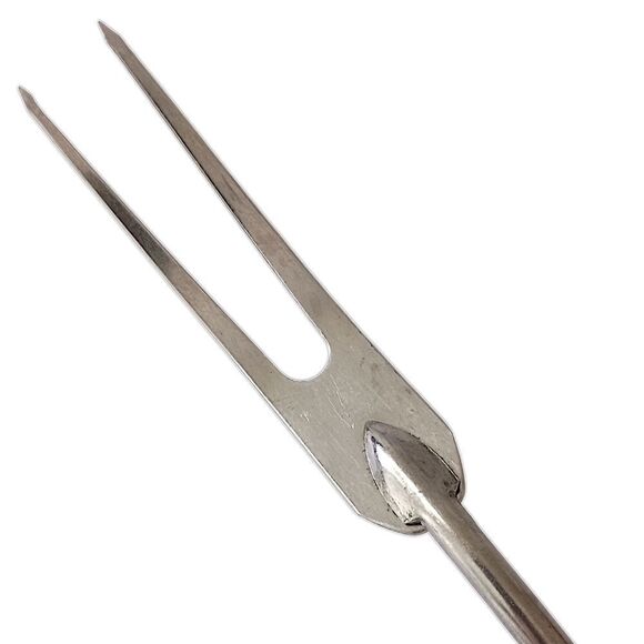 A&J Ecko Serving Fork Vintage Red Yellow Handle Stainless Steel USA Melamine - Picture 10 of 16